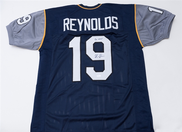 Keenan Reynolds Signed Navy Style Jersey (JSA COA)
