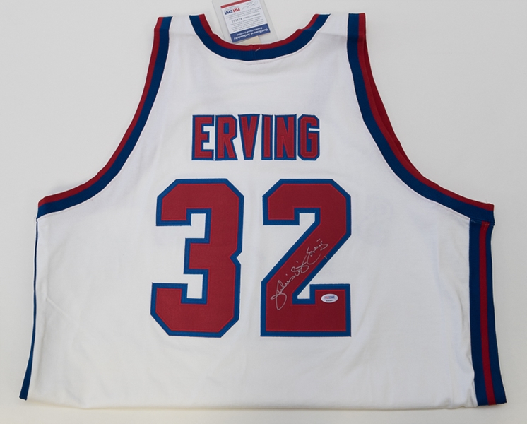 ABA New Jersey Nets Julius Dr. J Erving Autographed White