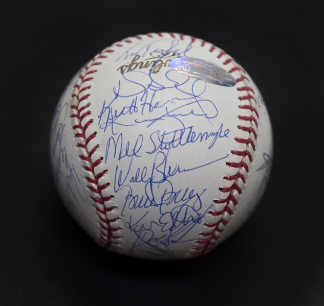 1986 New York Mets Team Signed Authentic WorldSeries Baseball