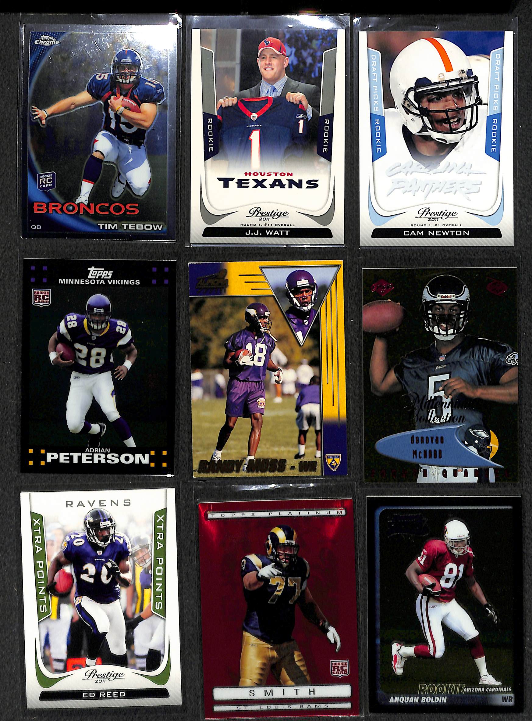 Lot Detail - Lot of 300+ Football Rookie Cards - Most from the Past 15 ...