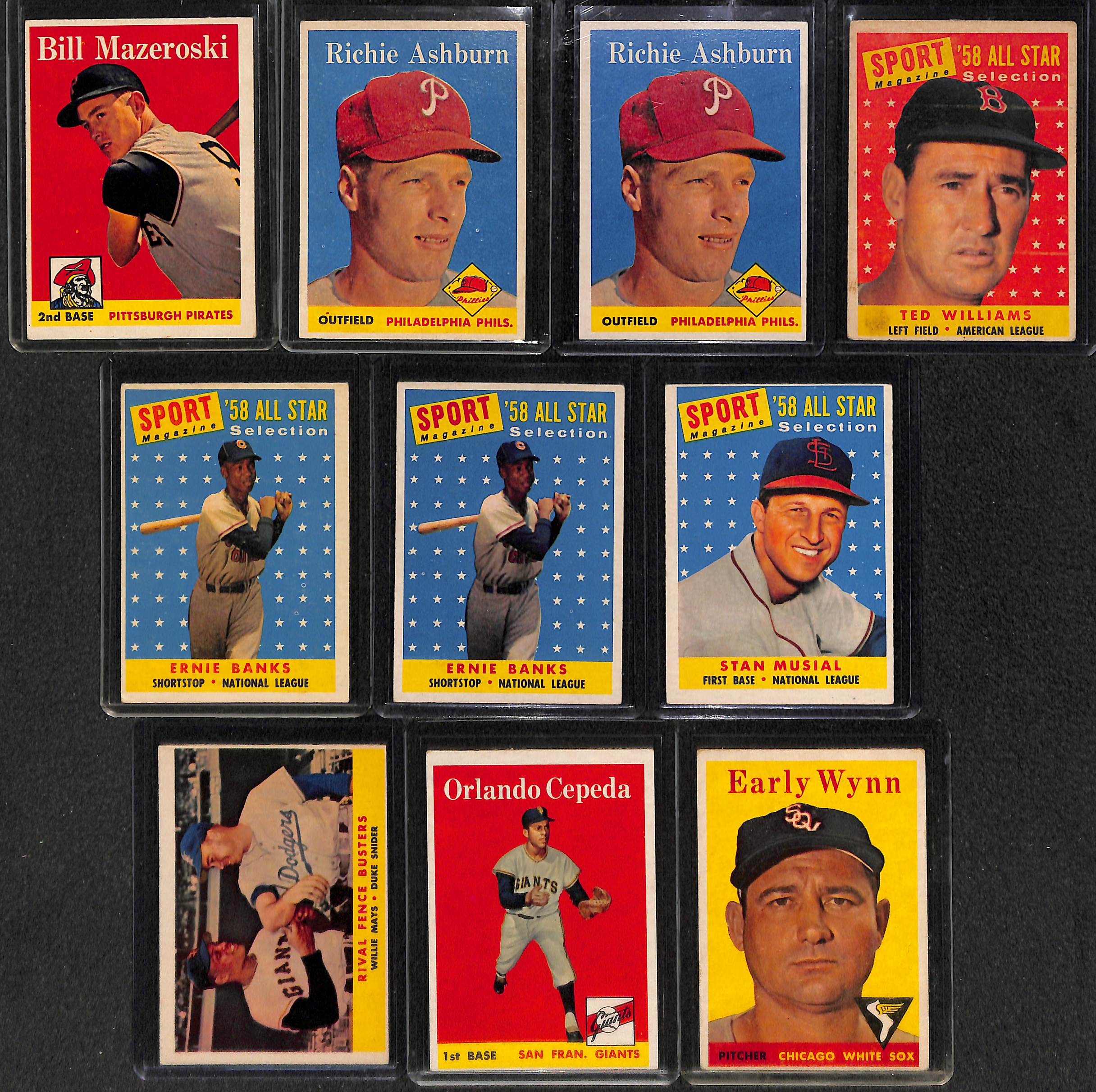 Lot Detail Lot Of 150 1958 Topps Baseball Cards W Bill Mazeroski