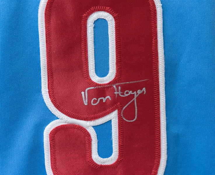 Lot Detail - Von Hayes Signed Phillies Style Jersey