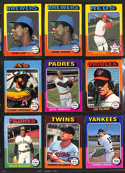 Lot Detail - Lot of 350+ Assorted 1974-75 Topps Baseball Cards w