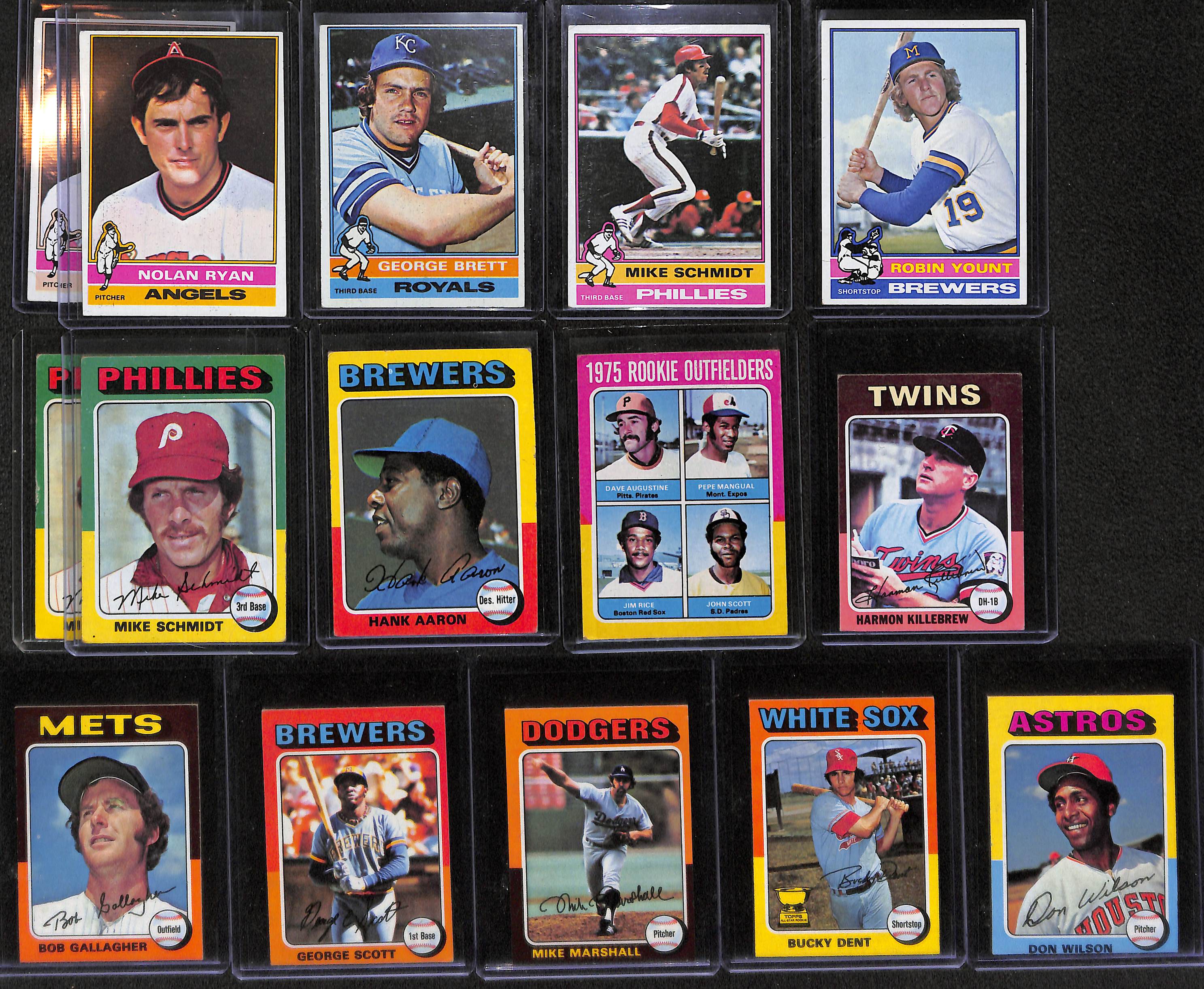 Lot Detail - Lot of 39 - 1975-76 Topps Baseball Cards w. (2) 1976 Nolan ...