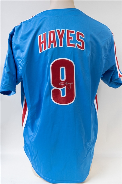 Von Hayes Signed Philadelphia Phillies Jersey 