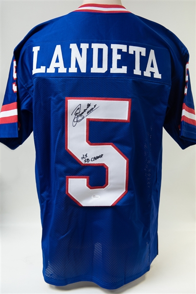 Sean Landeta Signed New York Giants Jersey - JSA