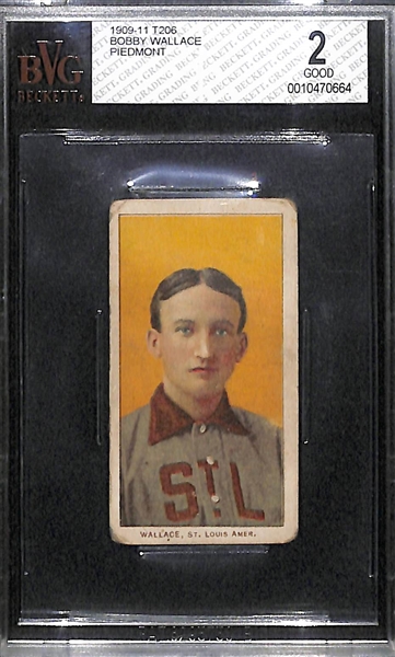 1909 T206 Bobby Wallace Piedmont 25 - BVG 2