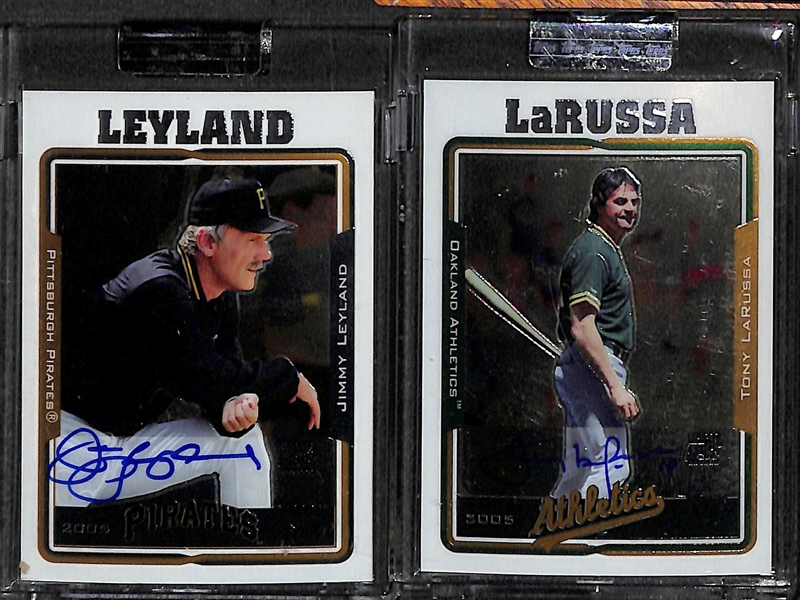 Lot Of 19 2005 Topps Retired & Prestine Autograph & Refractor Cards w. LaRussa