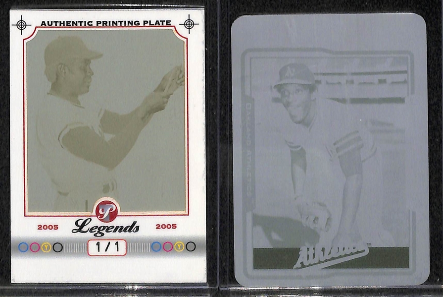 Lot Of 4 1/1 Printing Plate Cards w. Whitey Ford Autograph