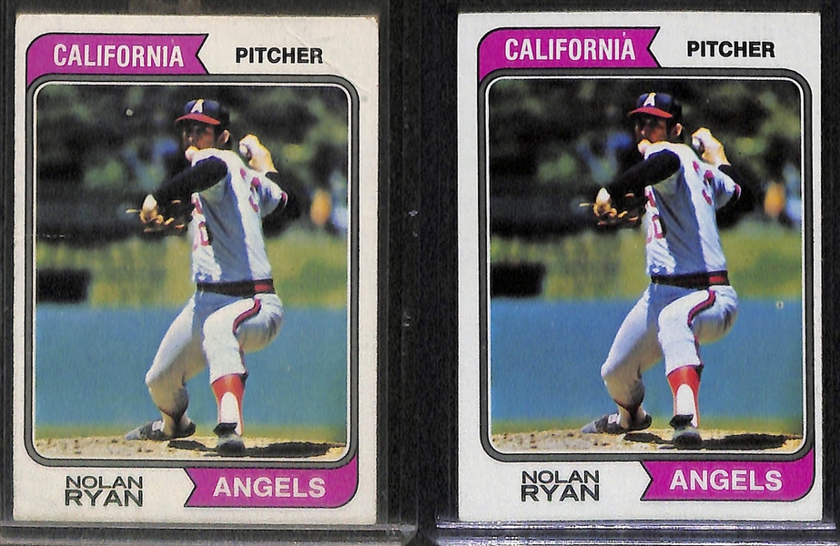 Lot of (5) Vintage Nolan Ryan Cards (1972-1974)