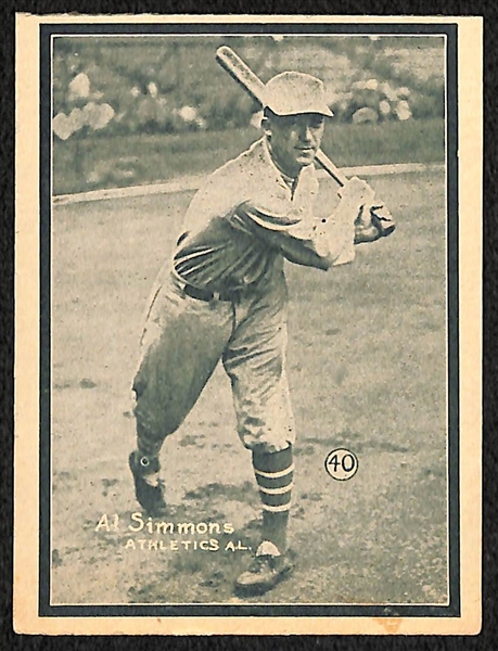 3 1931 W517 Baseball Cards w. Foxx - Simmons - Cochrane
