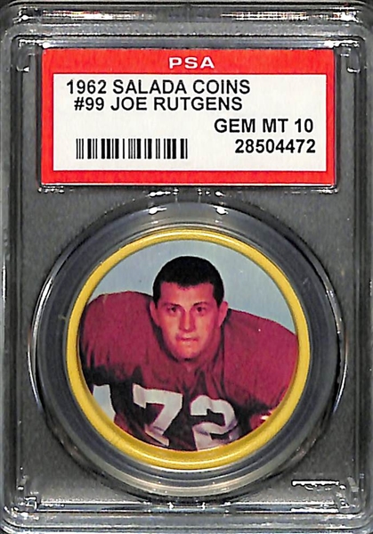 1962 Salada Coin #99 Joe Rutgens PSA 10