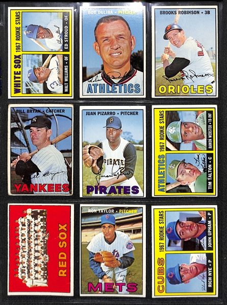 Lot of 18 - 1967 Topps High Number Baseball Cards w. Brooks Robinson