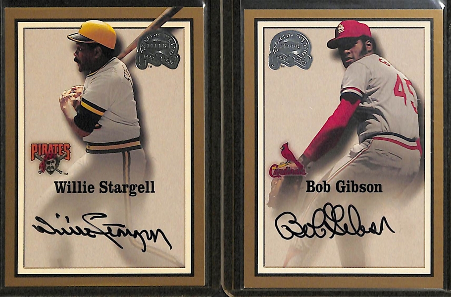 Lot Of 9 Fleer Greats Autograph Cards w. Stargell & Gibson