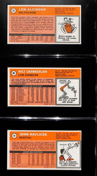 Lot Of 3 1970-71 Topps Cards Graded - Aldindor - Chamberlain - Havlicek