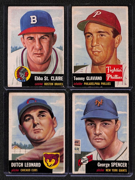 Lot Of 23 1953 Topps Baseball Cards w. Burgess