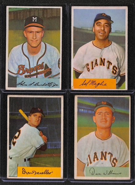 Lot Of 18 1953-54 Bowman Baseball Cards w. Whitey Ford