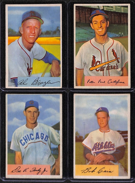 Lot Of 18 1953-54 Bowman Baseball Cards w. Whitey Ford