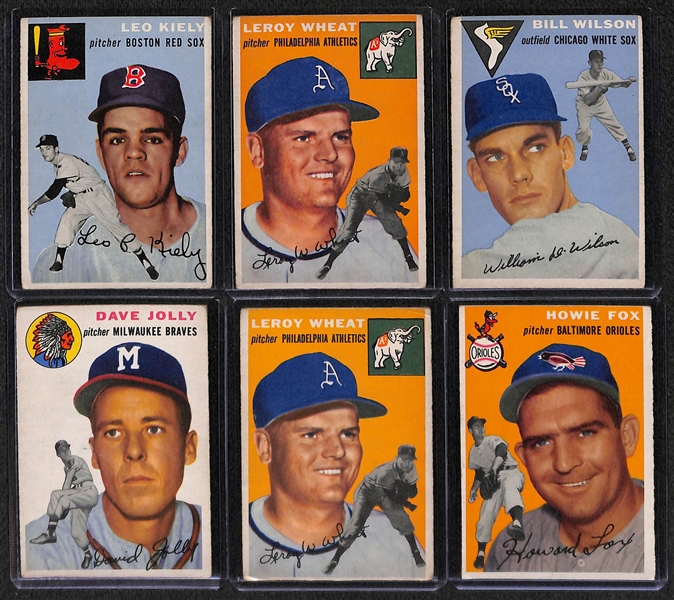 Lot Of 51 1954 Topps Baseball Cards w. Richie Ashburn