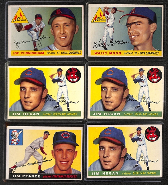 Lot Of 34 1955 Topps Baseball Card w. Jackie Robinson