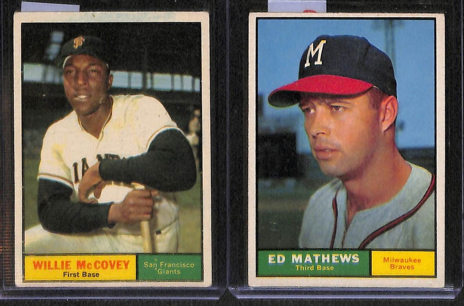 Lot of 10 - 1961 Topps Star Cards w. Clemente