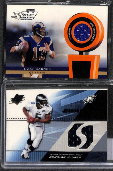 Lot Of 77 Football Relic Cards w. Andrew Luck & Brian Urlacher