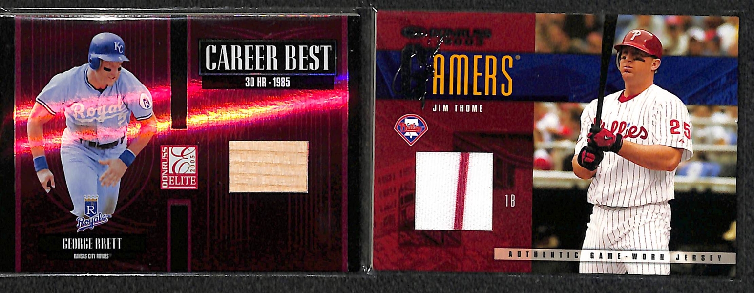 Lot OF 46 HOF & Stars Baseball Relic Cards w. Brett & Piazza