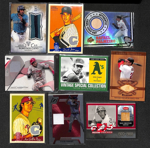 Lot Of 116 Baseball Relic Cards w. Cano & Posada