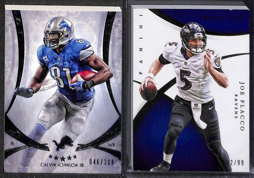 Lot Of 34 Football Relic & Numbered Cards w. Roethlisberger  & Newton