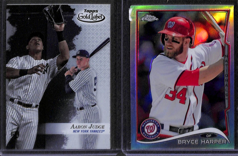 Lot Of 113 Baseball Stars Cards w. Judge - Harper - Trout