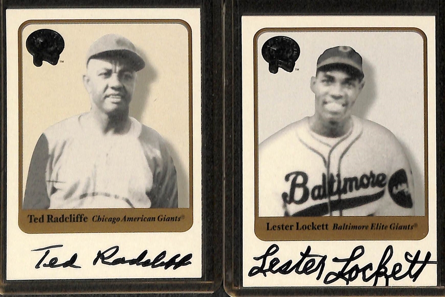 Lot Of 6 Negro Leagues Fleer Autograph Cards w. Sam Jethroe