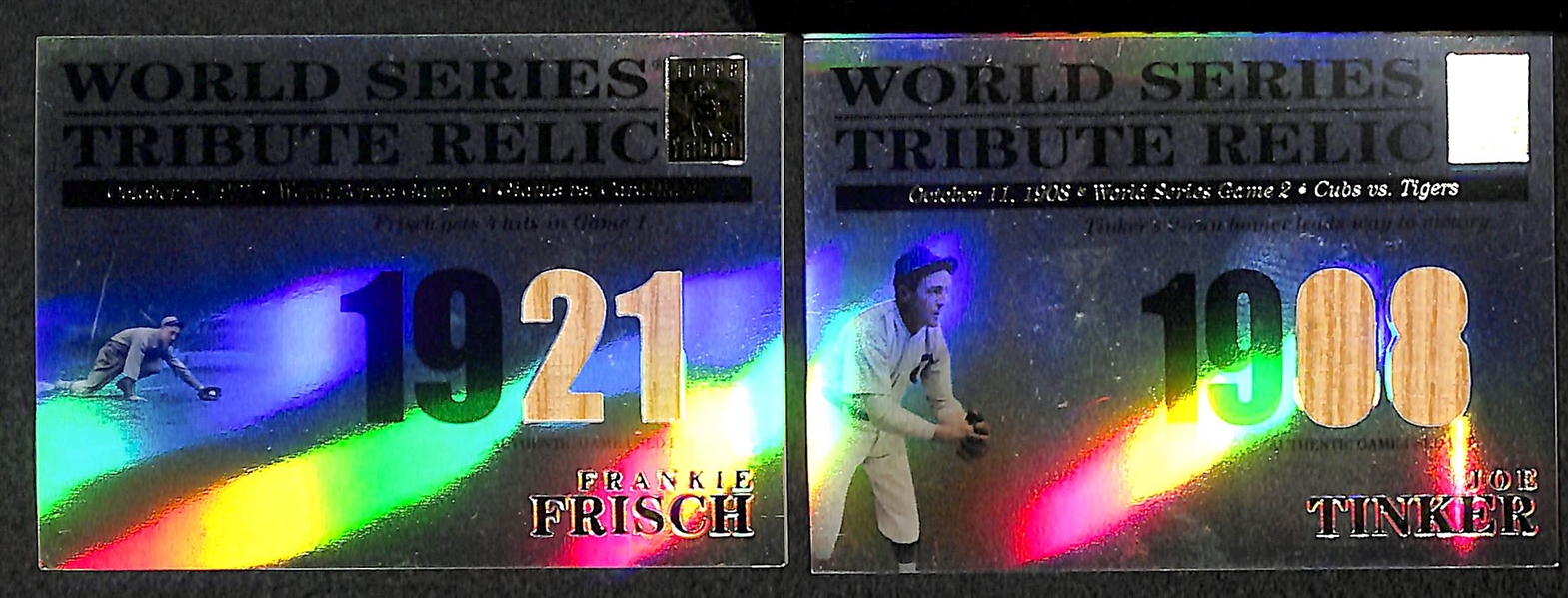 Lot Of 8 HOF Topps Tribute Relic Cards w. Frisch & Tinker