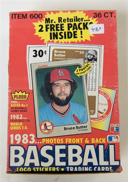 1983 Fleer Baseball Sealed Wax Box