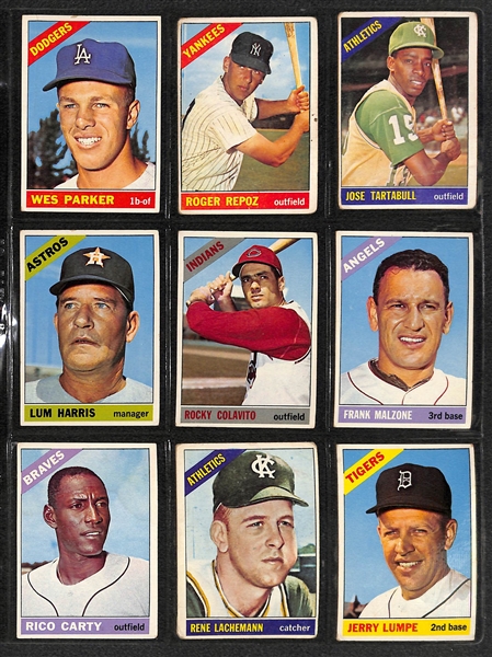 Lot of Approximately 250 Topps Baseball Cards from 1966-1969