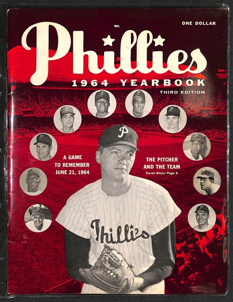 Lot of Programs, Yearbooks, & Magazines - Baseball & Football - From 1964 to 1985 w. 1964 Phillies Year Book