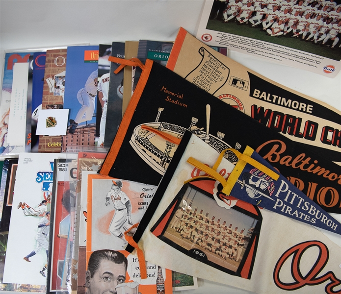Large Lot Of Orioles Memorabilia & Yearbooks