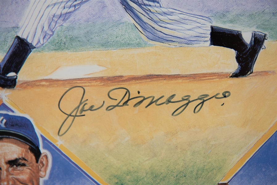 Joe DiMaggio Signed Framed Lithograph - JSA COA