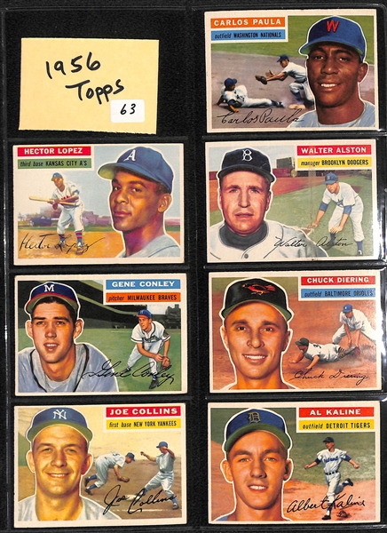 Lot of 83 1956 - Topps Baseball Cards w. Mantle BVG 4.0 & Willie Mays 5.0