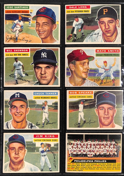 Lot of 83 1956 - Topps Baseball Cards w. Mantle BVG 4.0 & Willie Mays 5.0