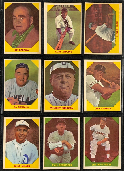 Lot of 54 1959-60 Fleer Baseball Cards w. 1960 Ted Williams