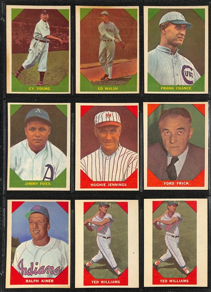Lot of 54 1959-60 Fleer Baseball Cards w. 1960 Ted Williams