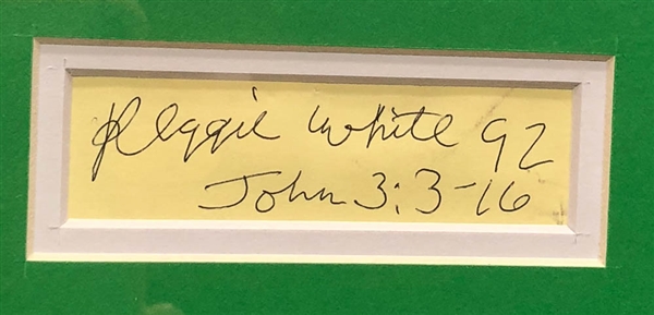 Reggie White Framed Cut Signature Display - Signed & Inscribed - JSA
