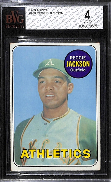 1969 Topps Reggie Jackson and Rollie Fingers Graded Rookie Cards (Jackson - BVG 4; Fingers - BVG 6)