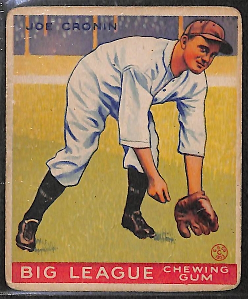 Lot of 3 - 1933 Goudy Baseball Cards w. Eddie Collins
