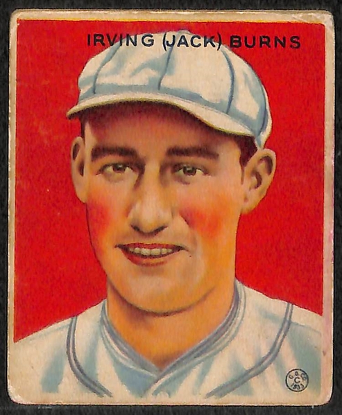 Lot of 4  -1933 Goudy Baseball Cards w. Paul Waner