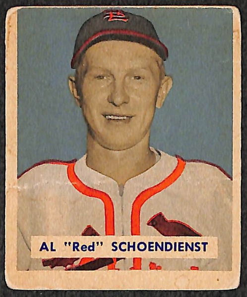 1949 Bowman Red Schoendienst & 1950 Bowman Casey Stengel
