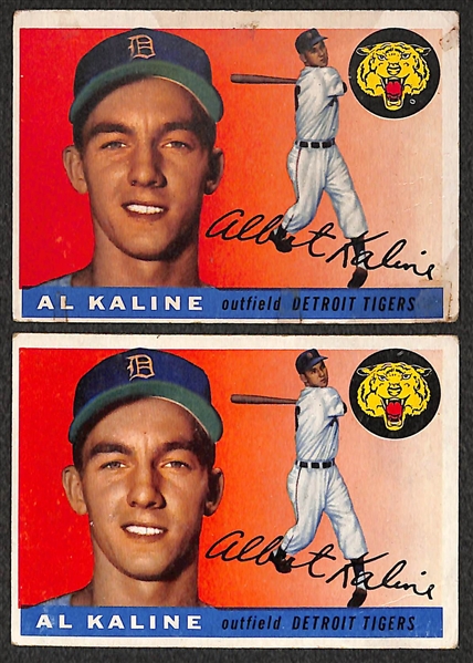 Lot of 2 - 1955 Topps Baseball Al Kaline (2nd Year Card)