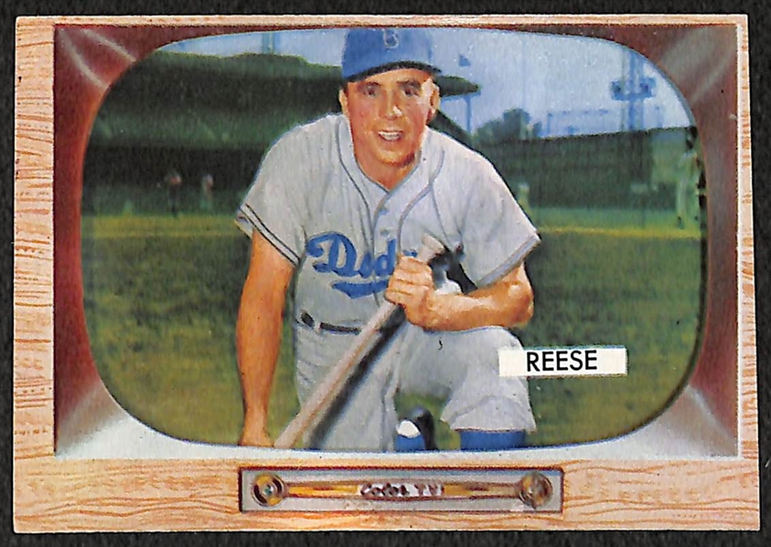 Lot of 2 - 1955 Bowman Baseball Cards - PeeWee Reese & Hoyt Wilhelm