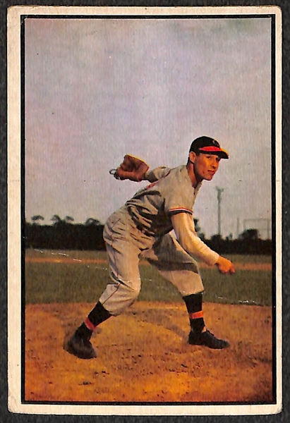 Lot of 3 - 1953 Bowman Baseball Cards - Feller, Ashburn, Spahn