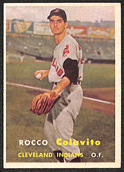 Lot of 2 - 1957 Topps Jim Bunning RC & Rocky Colavito RC